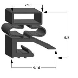 Delfield 15272R22 Compatible Door Gasket Part# (1702007)
