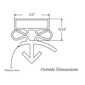 Delfield Part# 1701285 Compatible Door Gasket