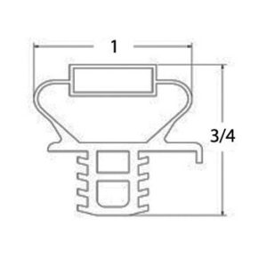 Delfield 10 5/8 x 16 3/4 Compatible Door Gasket