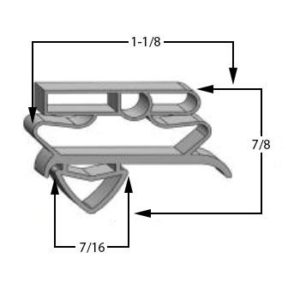 True G4SM-23RL-SI Compatible Door Gasket Part# (811125)