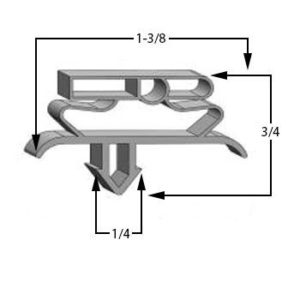 True TWT-93D-2 Compatible Door Gasket Part# (934757)