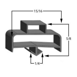 Delfield 12 x 24 3/4 Compatible Door Gasket
